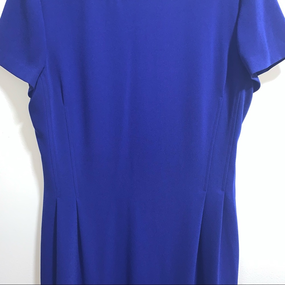 Theory Corset Tee Dress Elevate Crepe In Cobalt - Picture 2 of 6